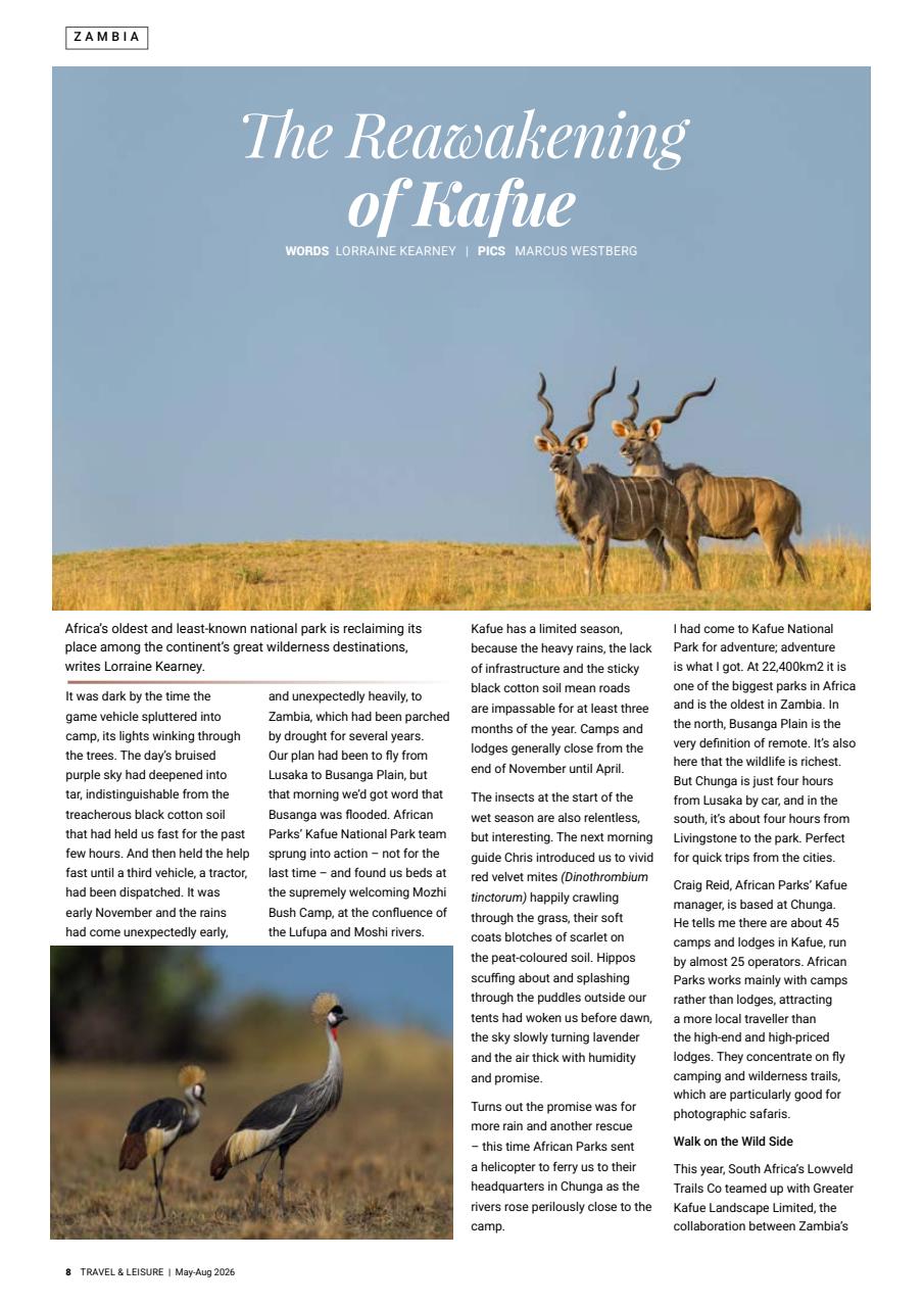 Travel & Leisure Zambia & Zimbabwe Preview Pages