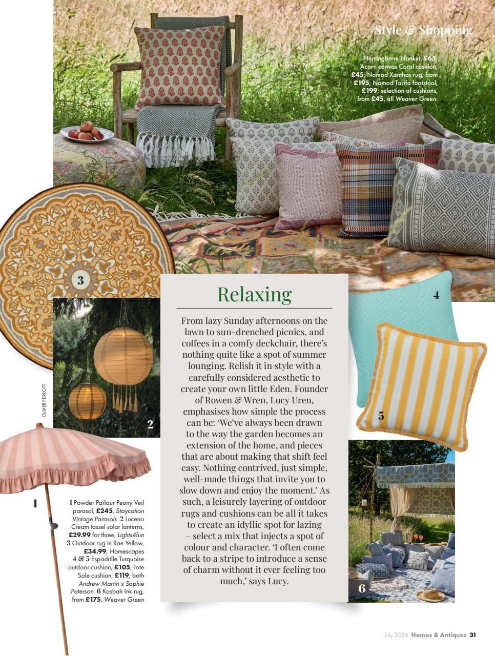 Homes & Antiques Magazine Preview Pages