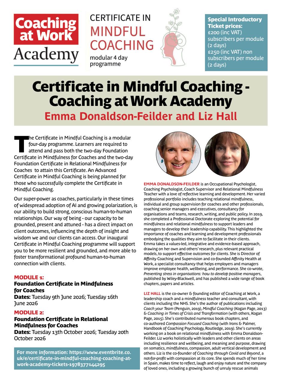 Coaching at Work Preview Pages