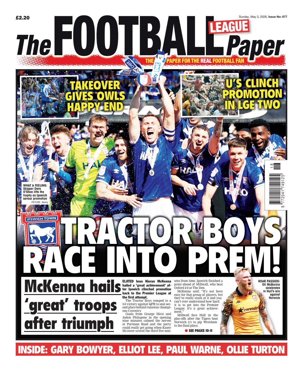 The Football League Paper Preview Pages