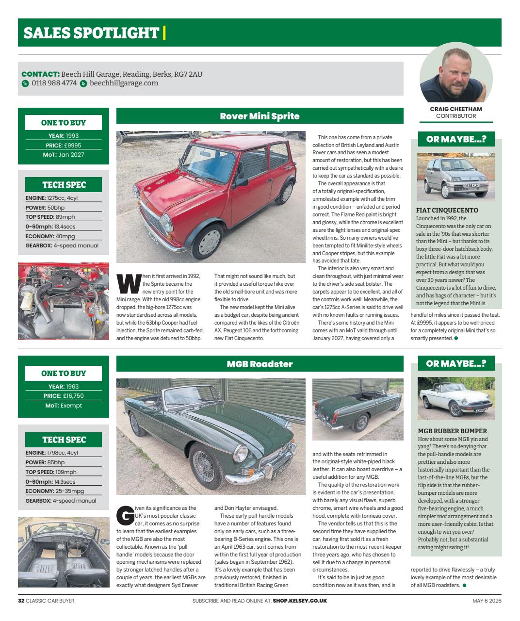Classic Car Buyer Preview Pages