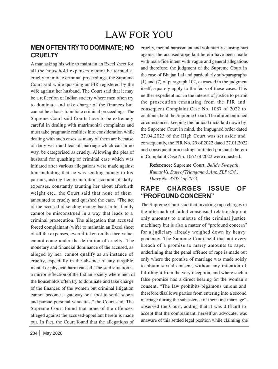 Lawteller – A Legal Awareness Magazine Preview Pages