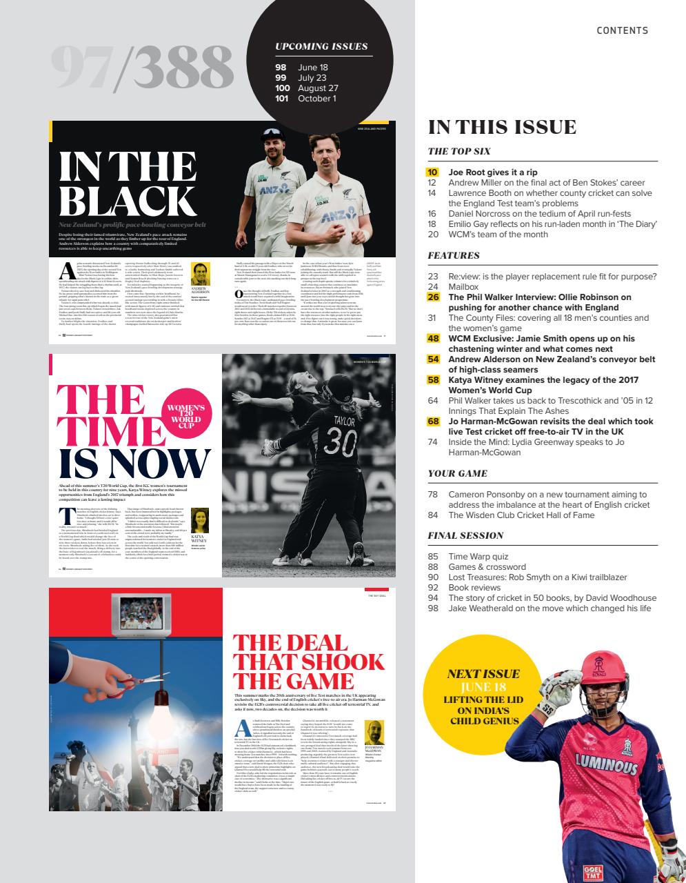 Wisden Cricket Monthly Preview Pages