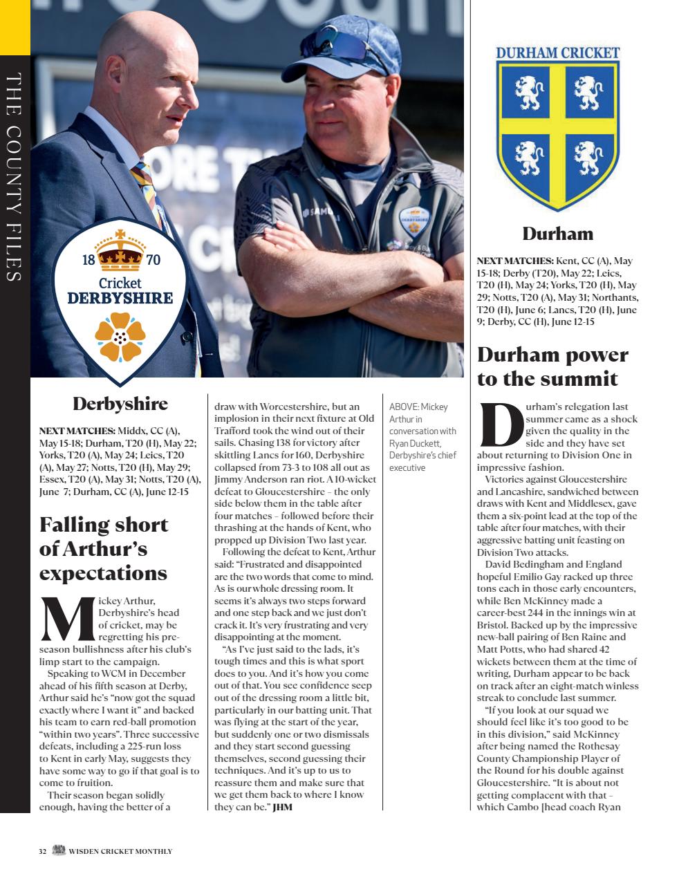 Wisden Cricket Monthly Preview Pages