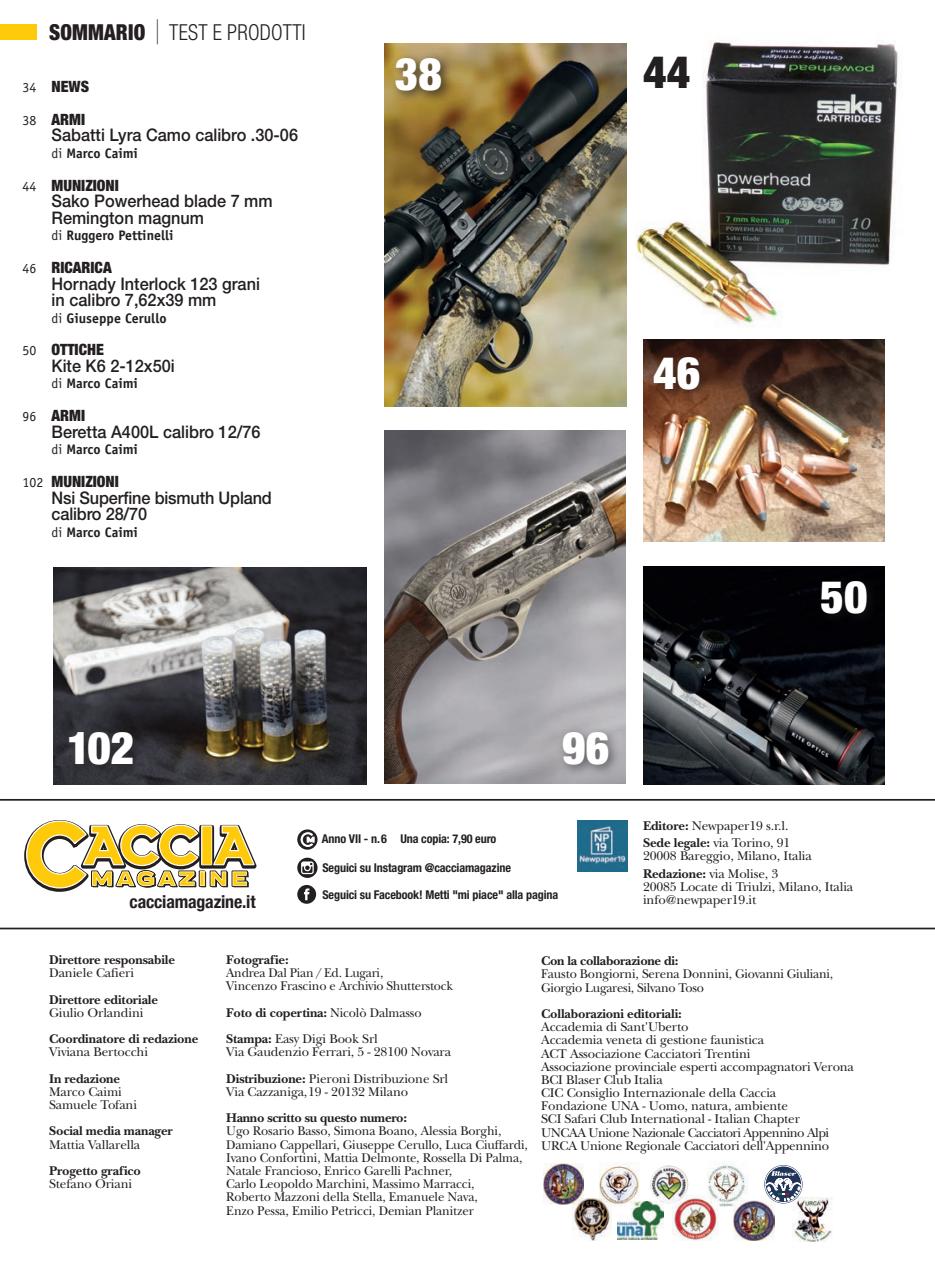 Caccia Magazine Preview Pages