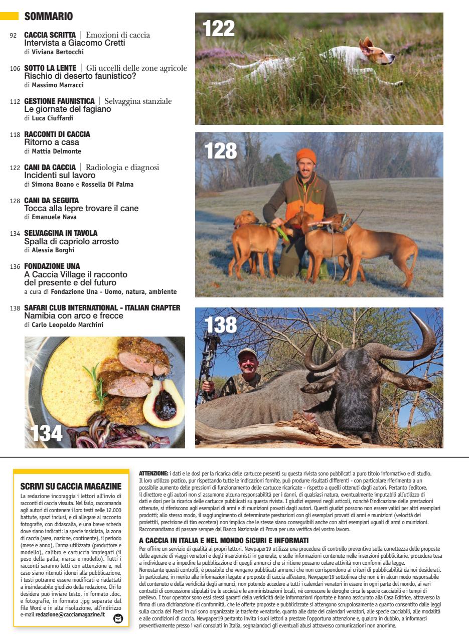 Caccia Magazine Preview Pages