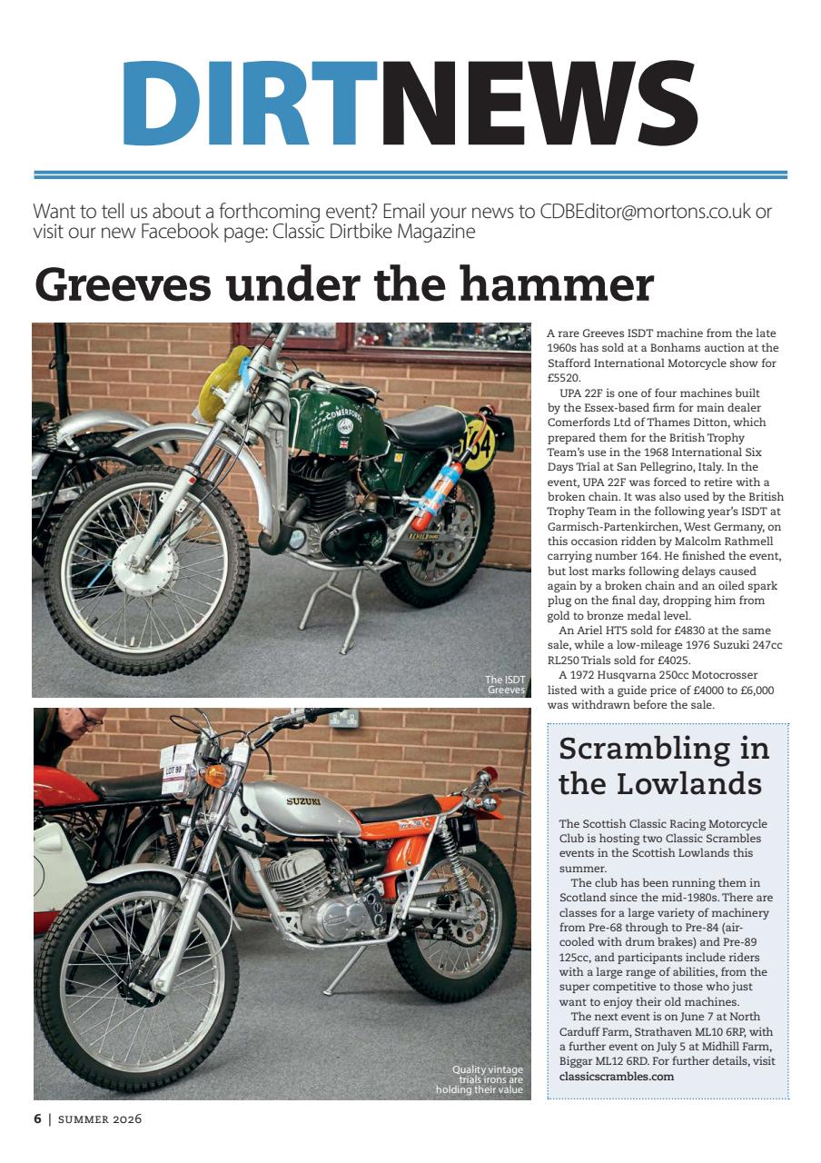 Classic Dirt Bike Preview Pages