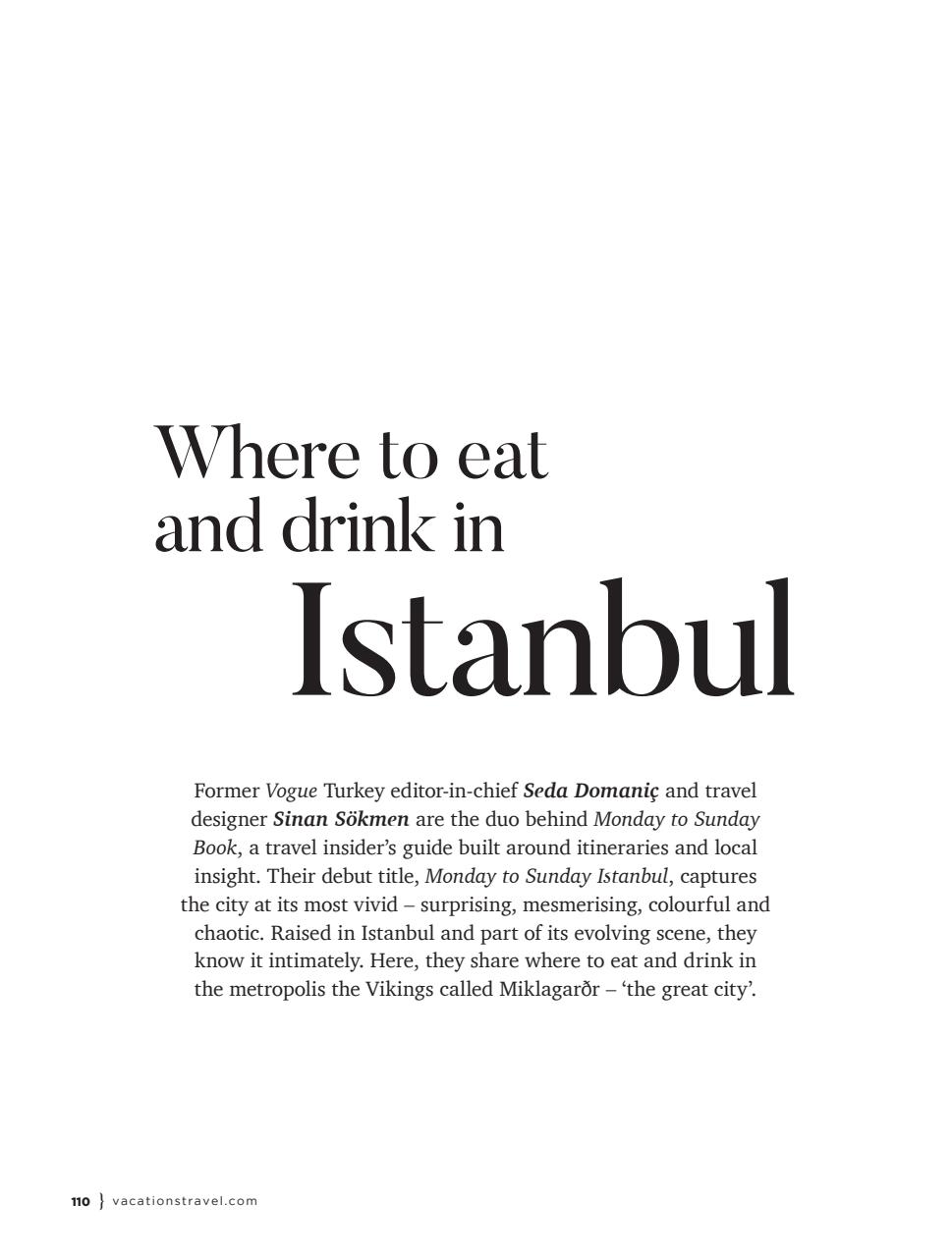 Vacations & Travel Preview Pages