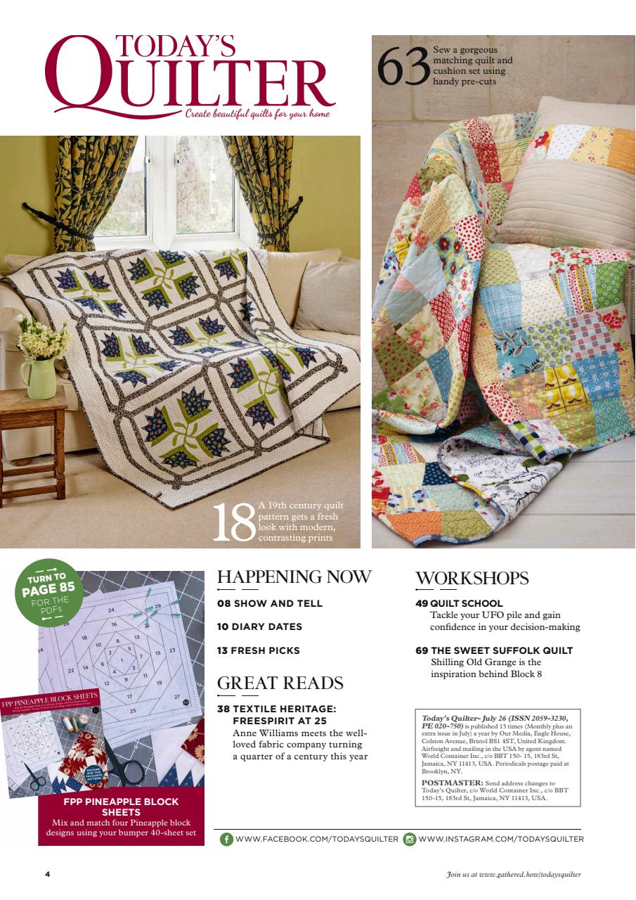 Today’s Quilter Preview Pages