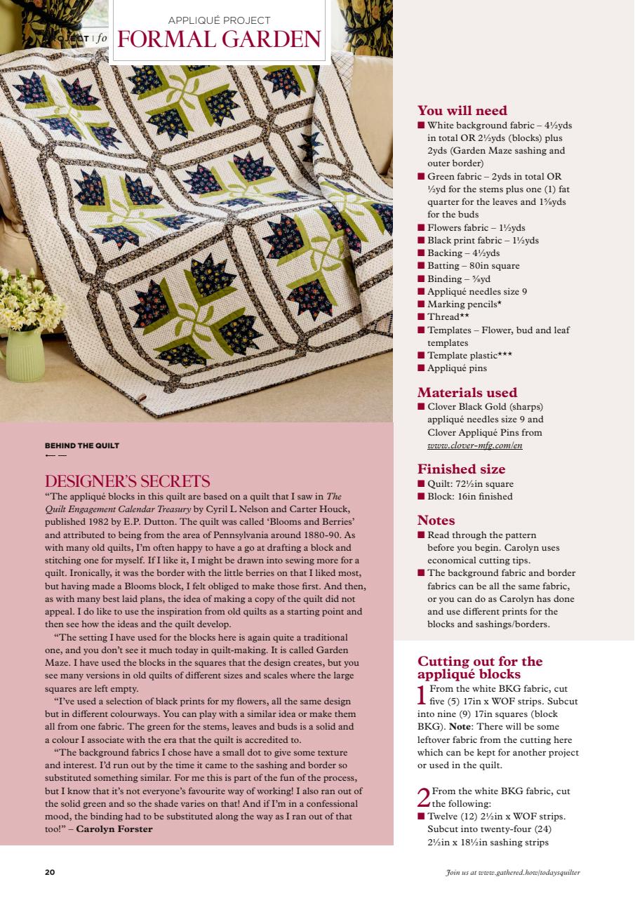 Today’s Quilter Preview Pages