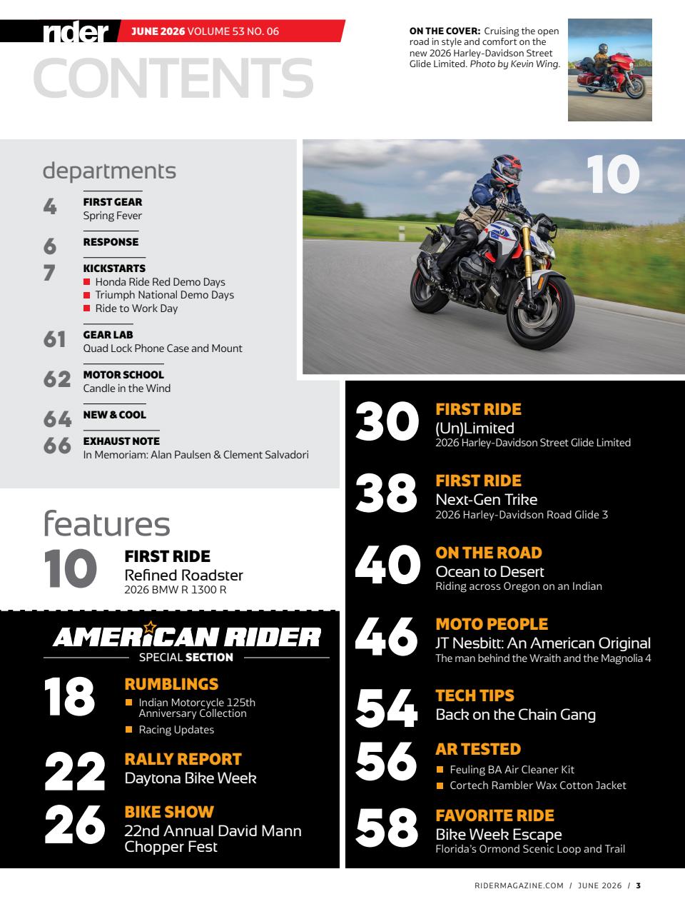 Rider Magazine Preview Pages