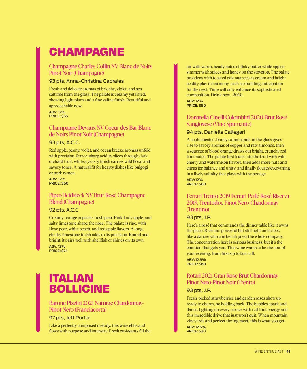 Wine Enthusiast Preview Pages