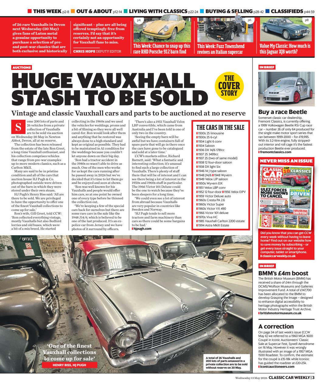 Classic Car Weekly Preview Pages