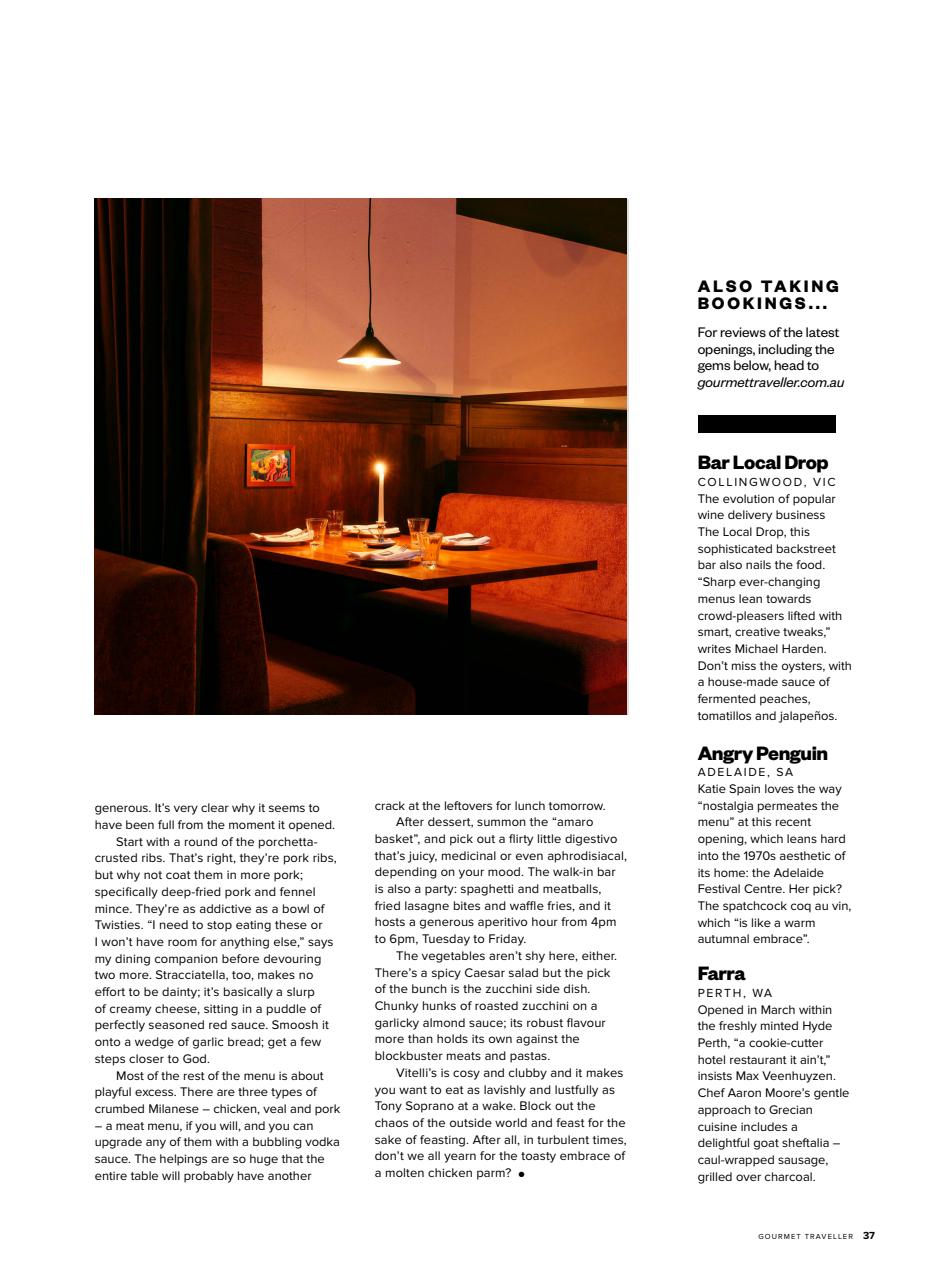 Australian Gourmet Traveller Preview Pages