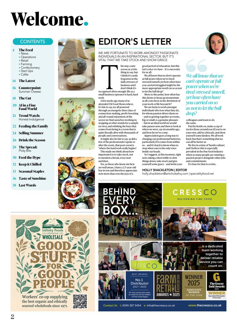 Speciality Food Preview Pages