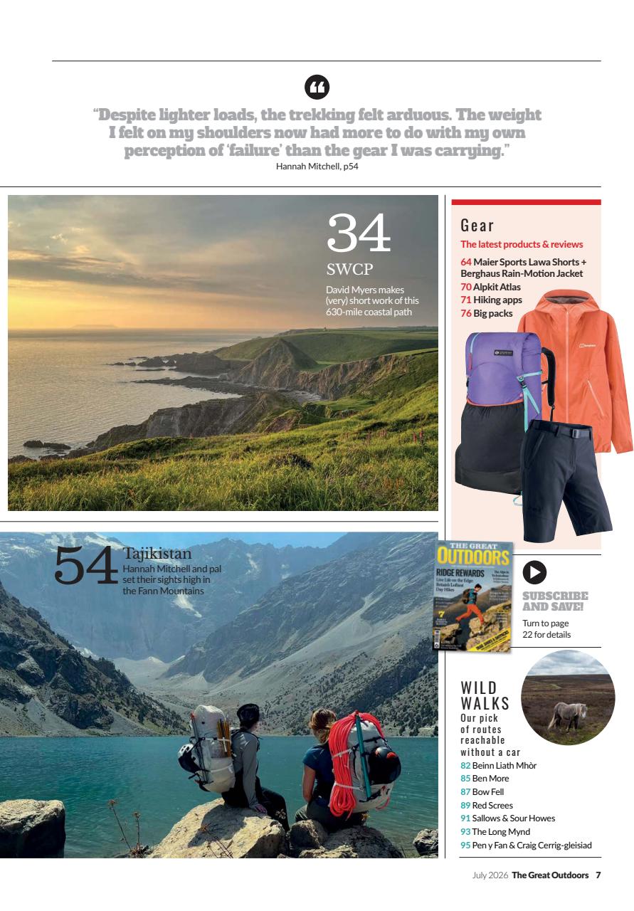 TGO - The Great Outdoors Magazine Preview Pages