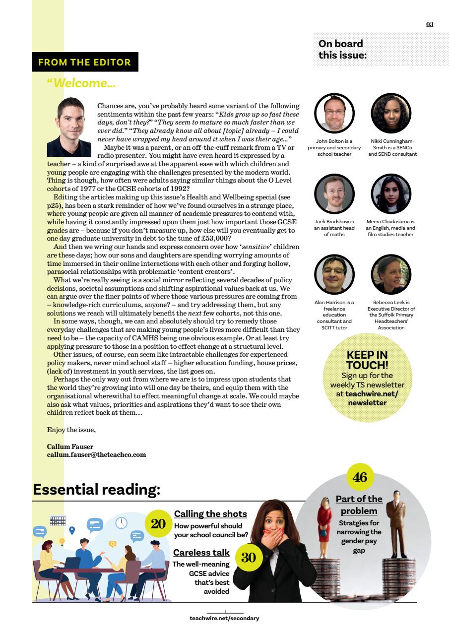Teach Secondary Preview Pages