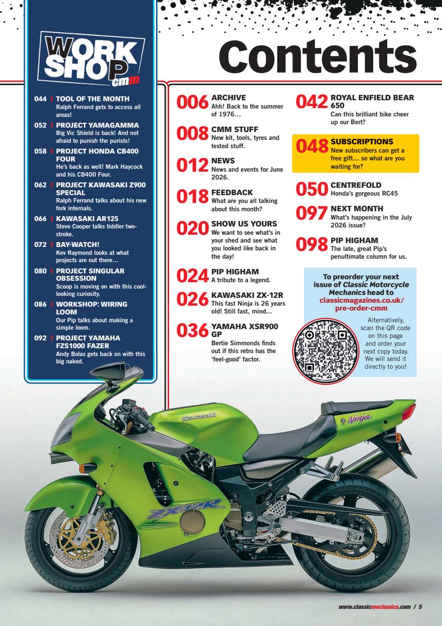 Classic Motorcycle Mechanics Preview Pages