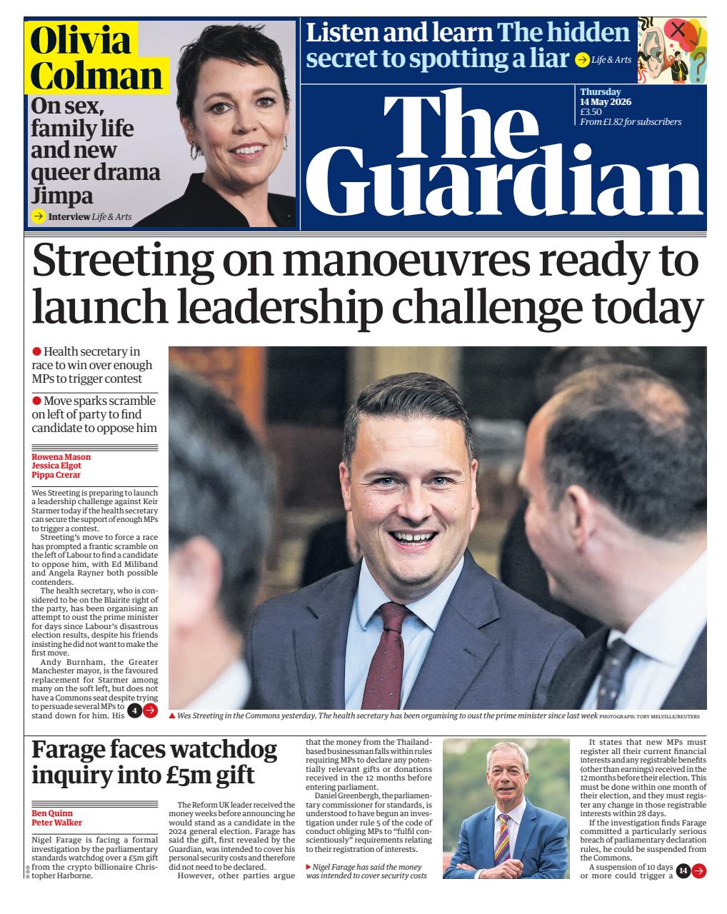 The Guardian Newspaper Preview Pages