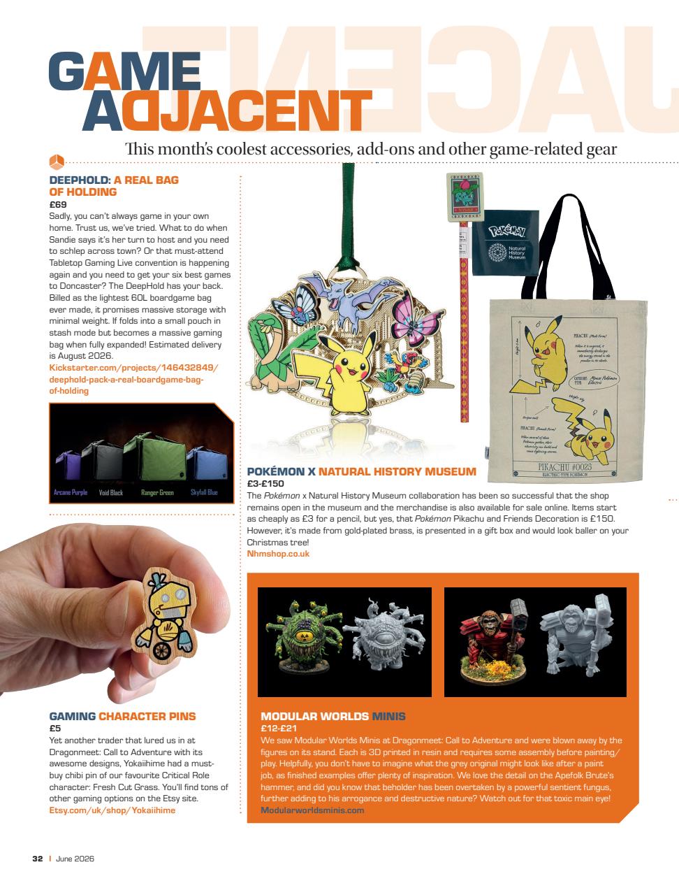 Tabletop Gaming Preview Pages