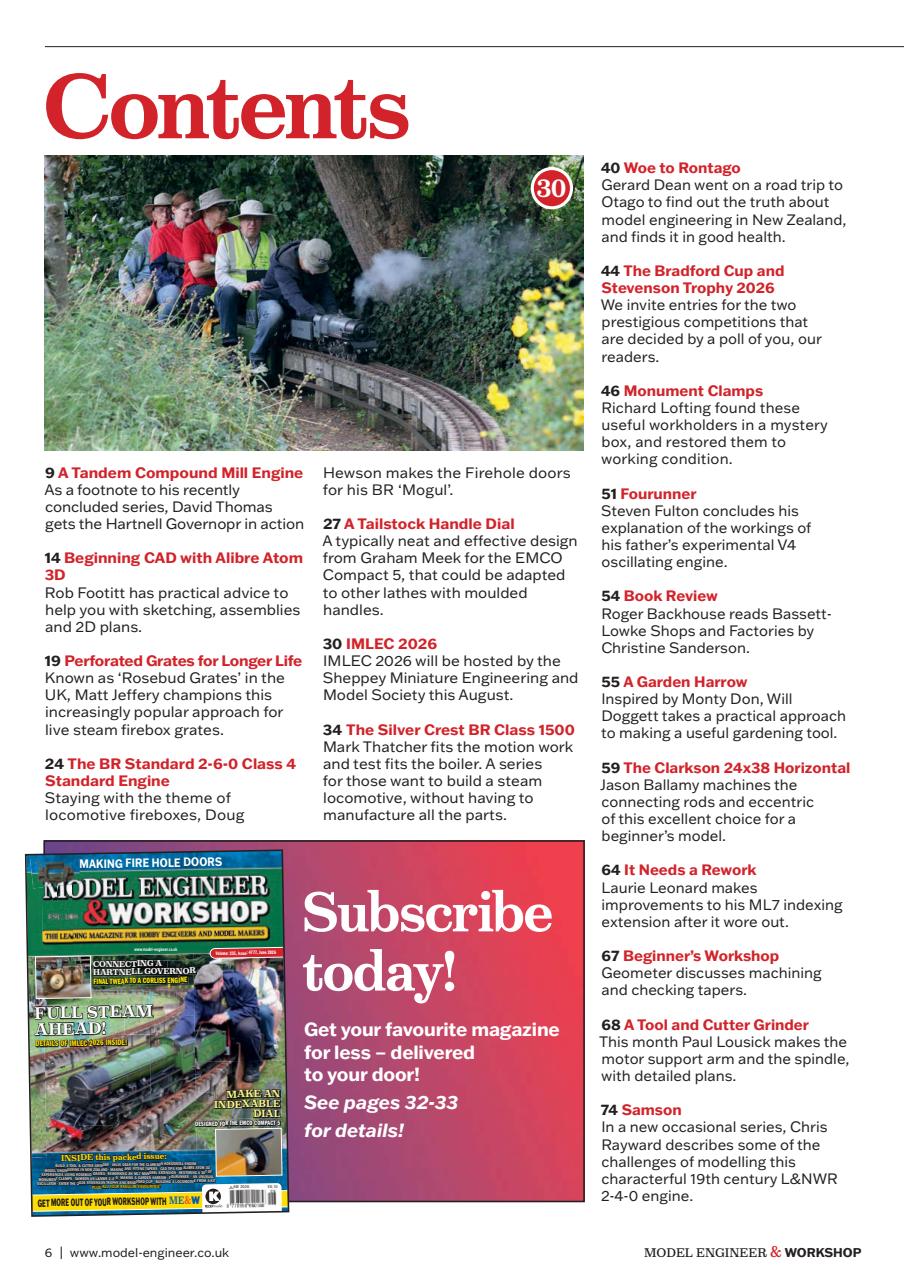 Model Engineer & Workshop Magazine Preview Pages