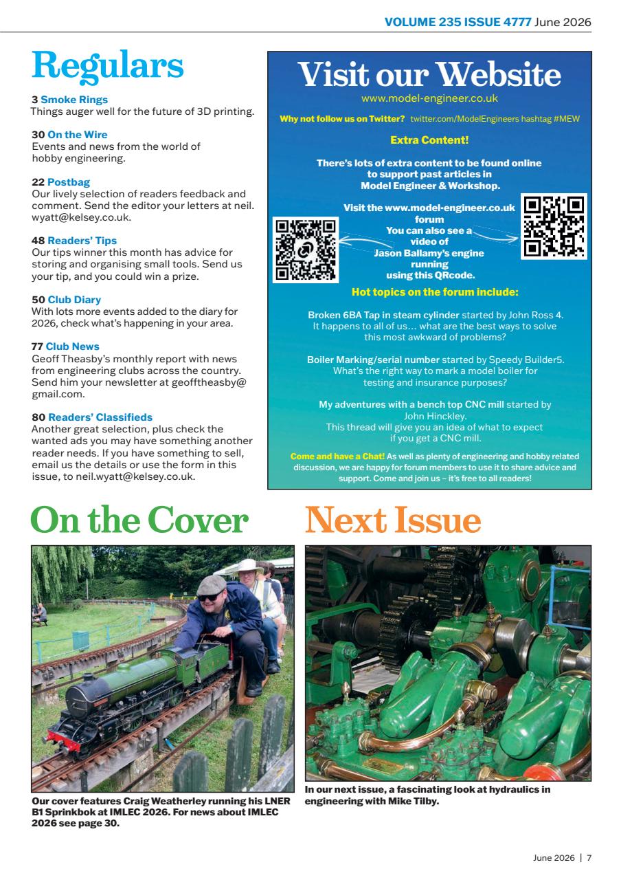 Model Engineer & Workshop Magazine Preview Pages
