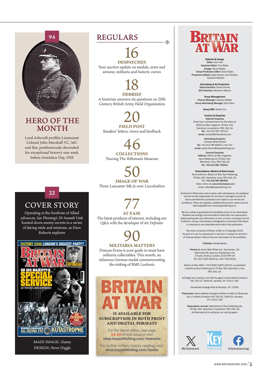 Britain at War Magazine Preview Pages
