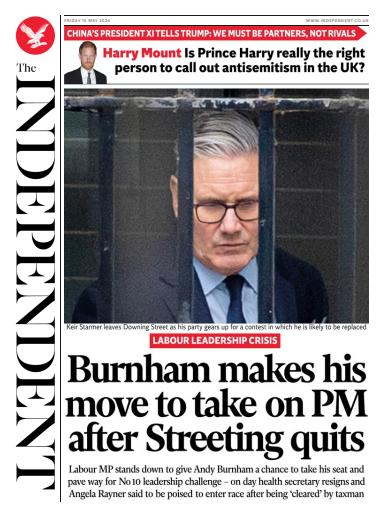 The Independent Daily Edition Newspaper issue 