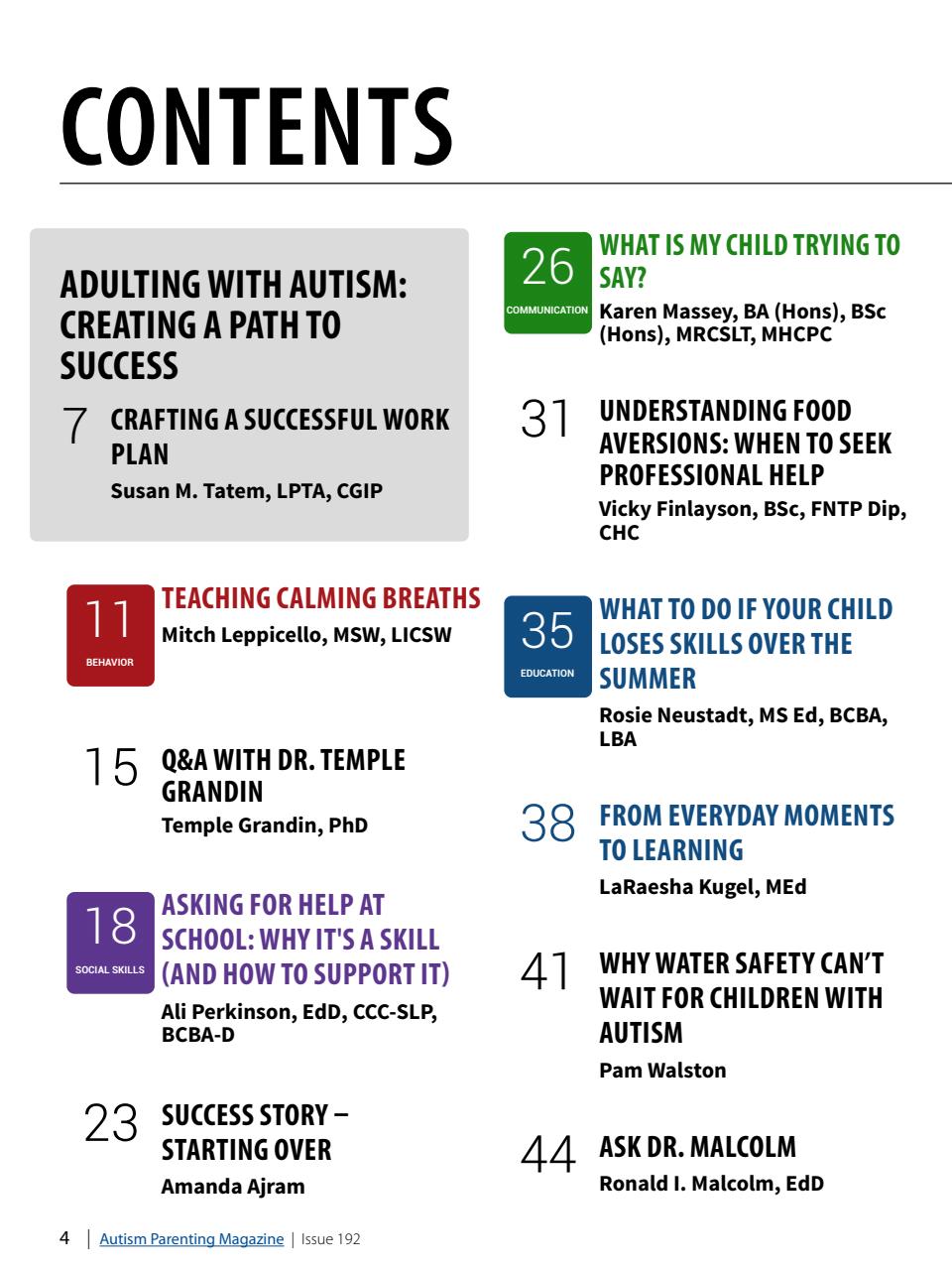 Autism Parenting Preview Pages