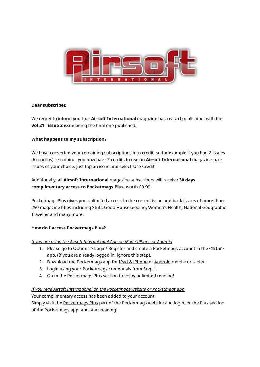 Airsoft International Preview Pages