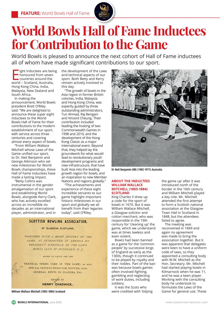 Bowls International Preview Pages