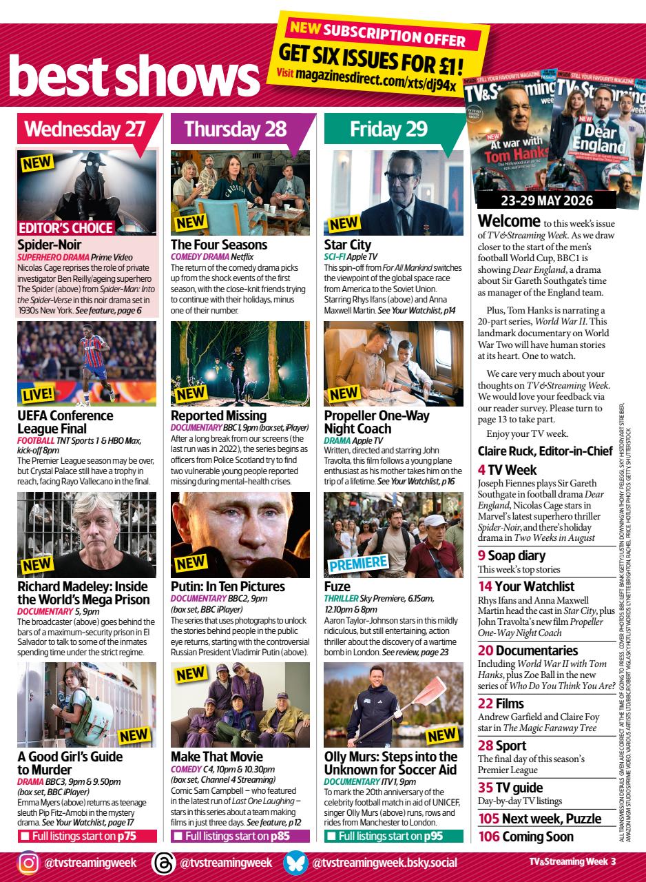 TV & Satellite Week Preview Pages