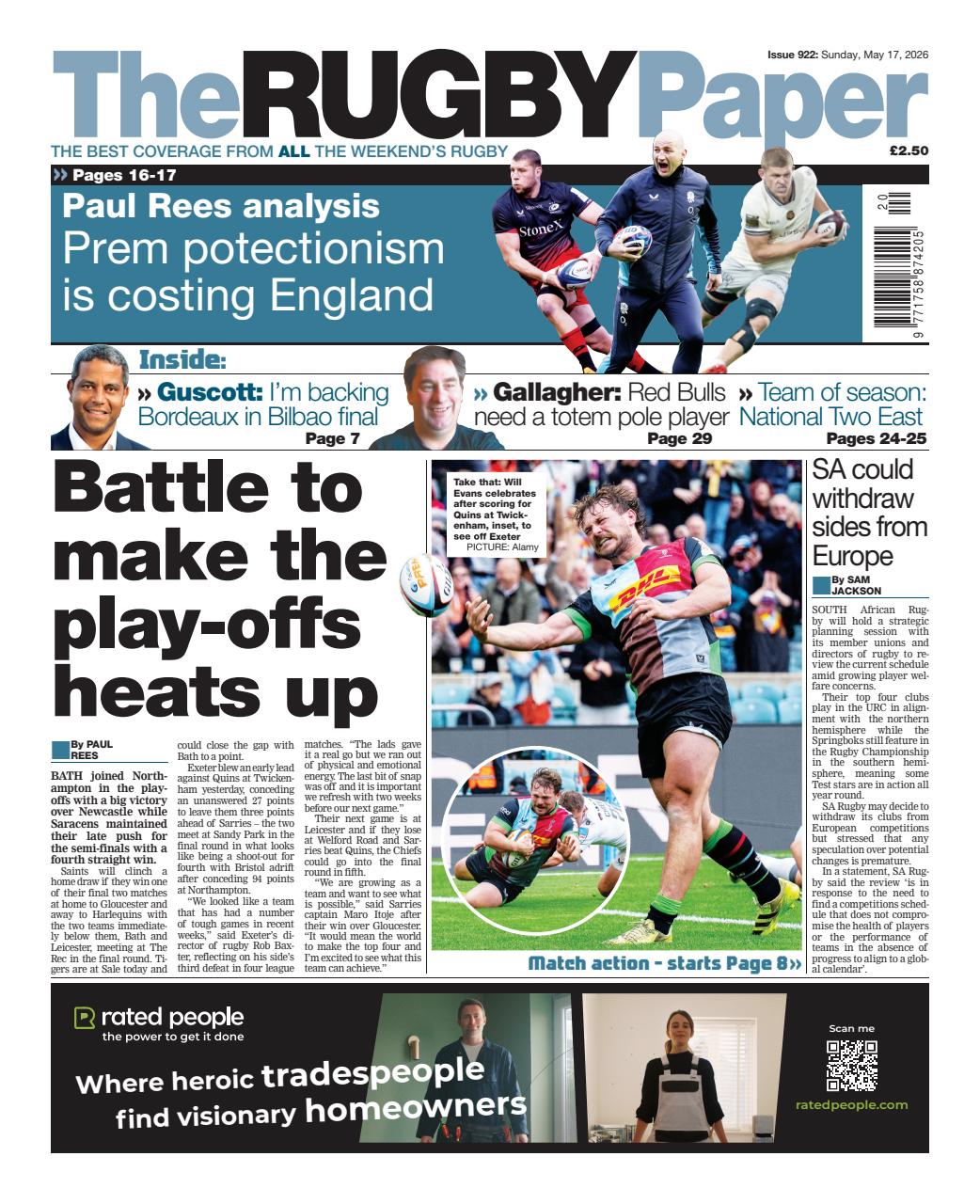 The Rugby Paper Preview Pages
