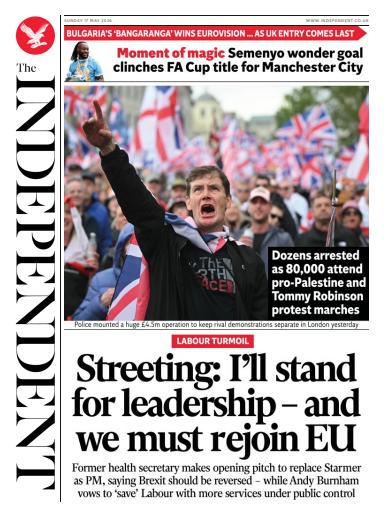 The Independent Daily Edition Newspaper issue 