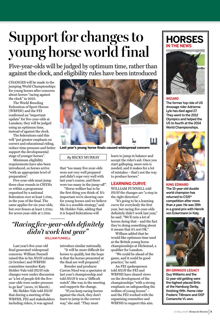 Horse & Hound Preview Pages