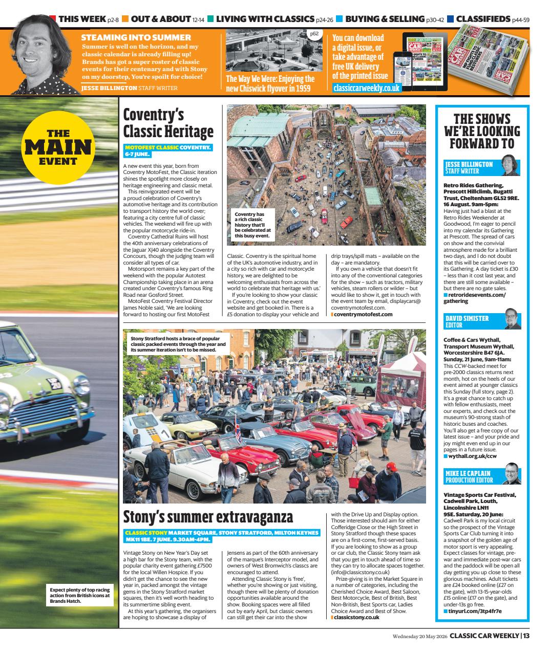 Classic Car Weekly Preview Pages