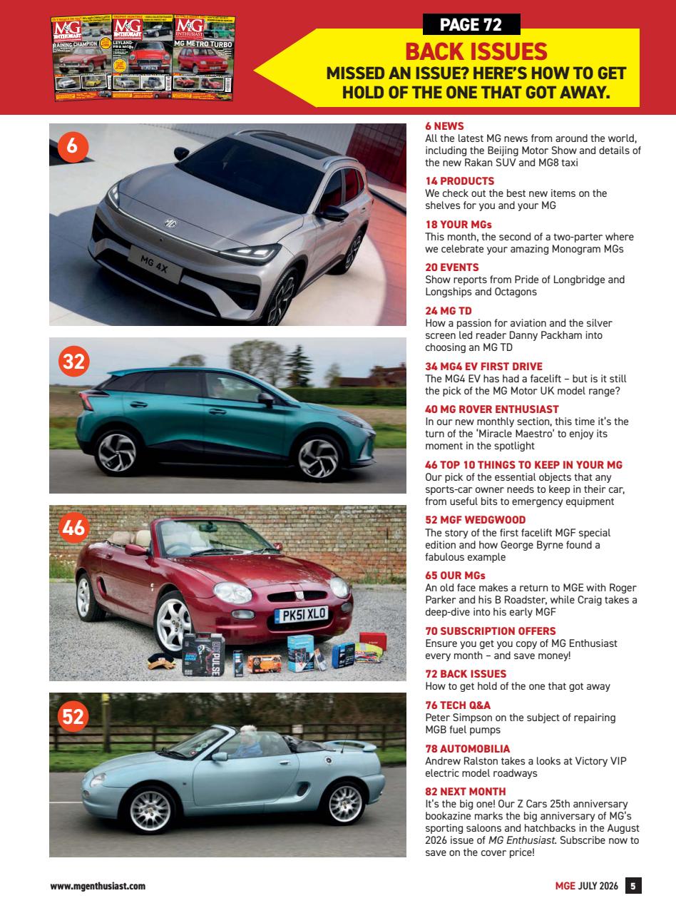 MG Enthusiast Preview Pages