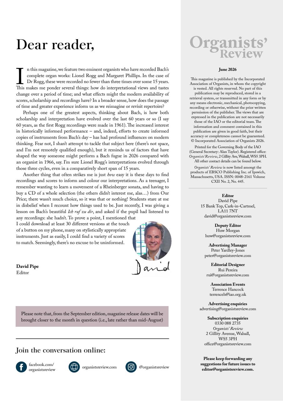 Organists' Review Preview Pages