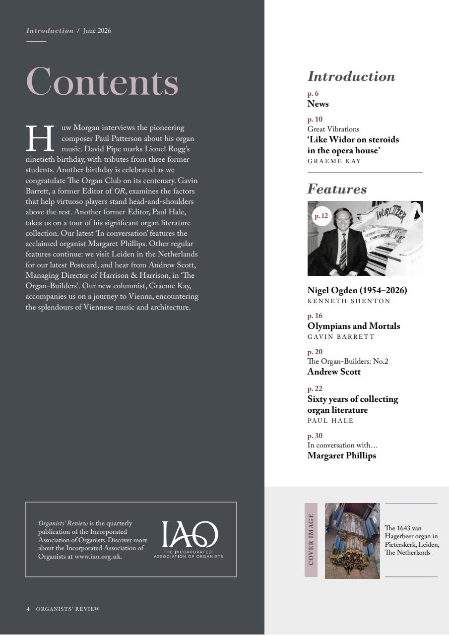 Organists' Review Preview Pages