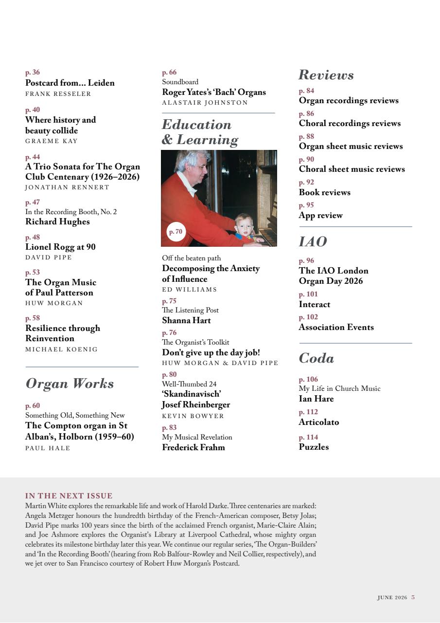 Organists' Review Preview Pages