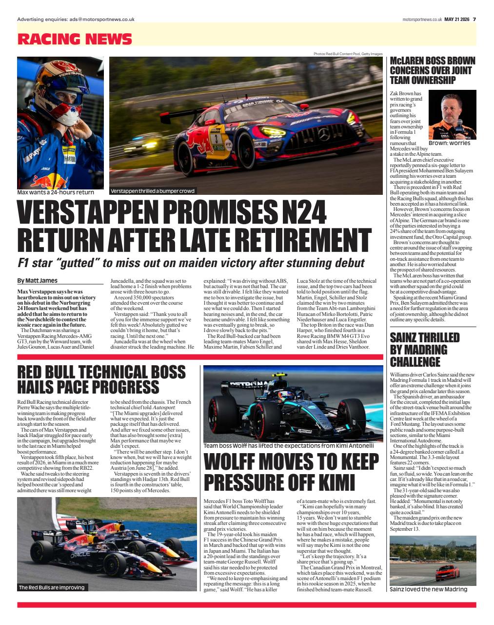 Motorsport News Preview Pages
