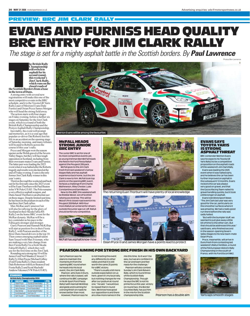 Motorsport News Preview Pages