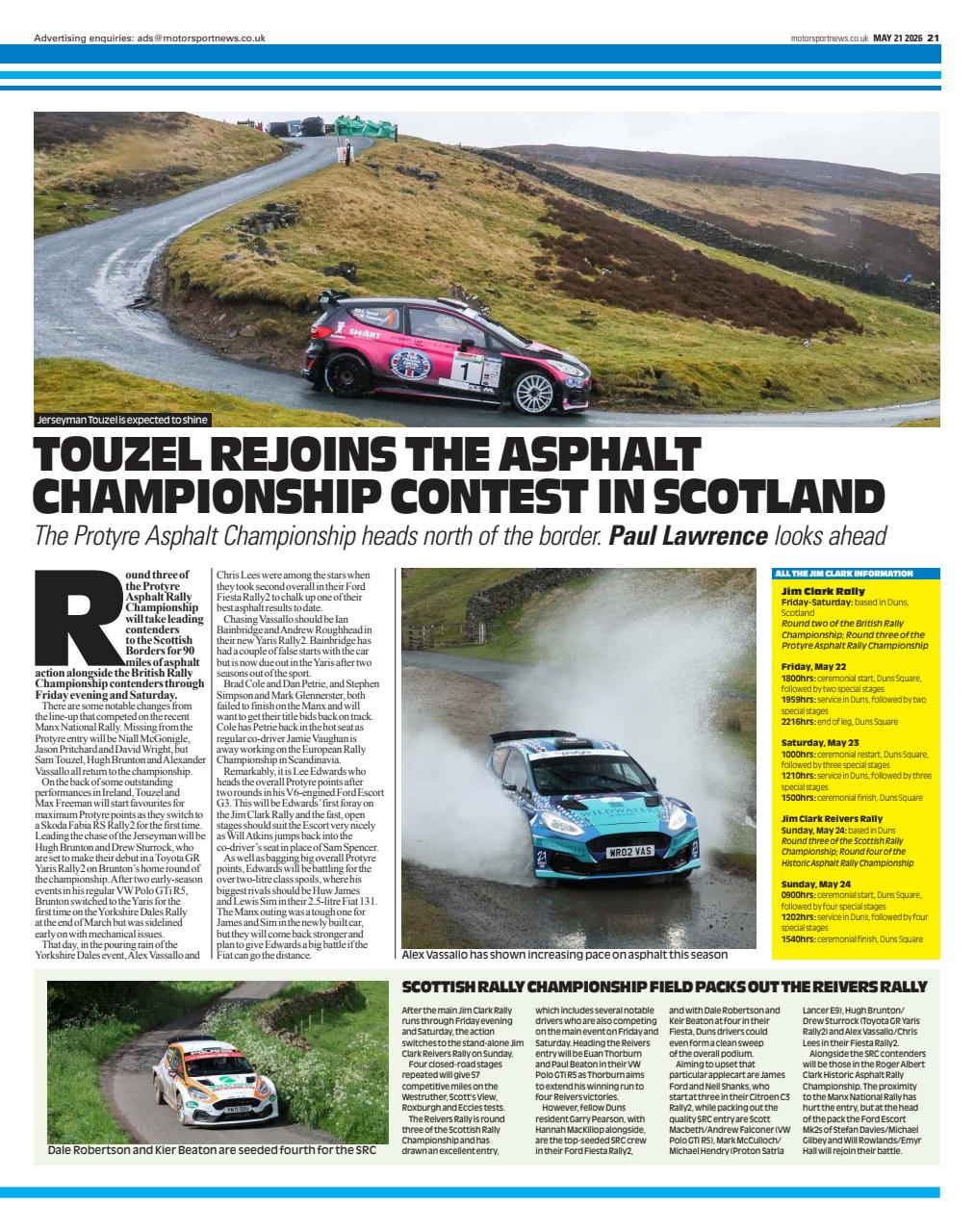Motorsport News Preview Pages