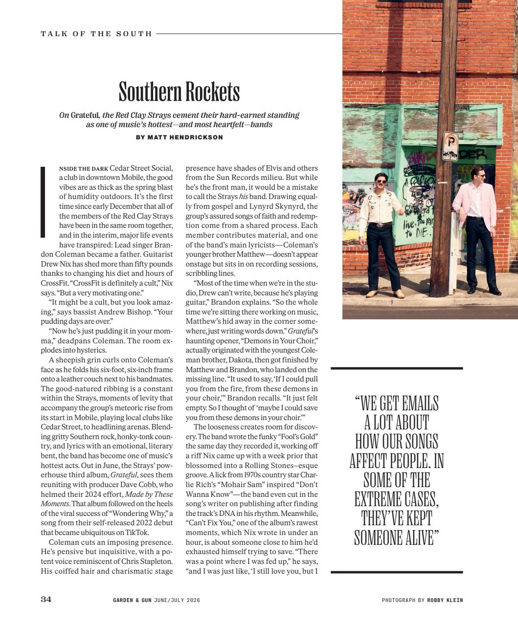 Garden and Gun Magazine Preview Pages