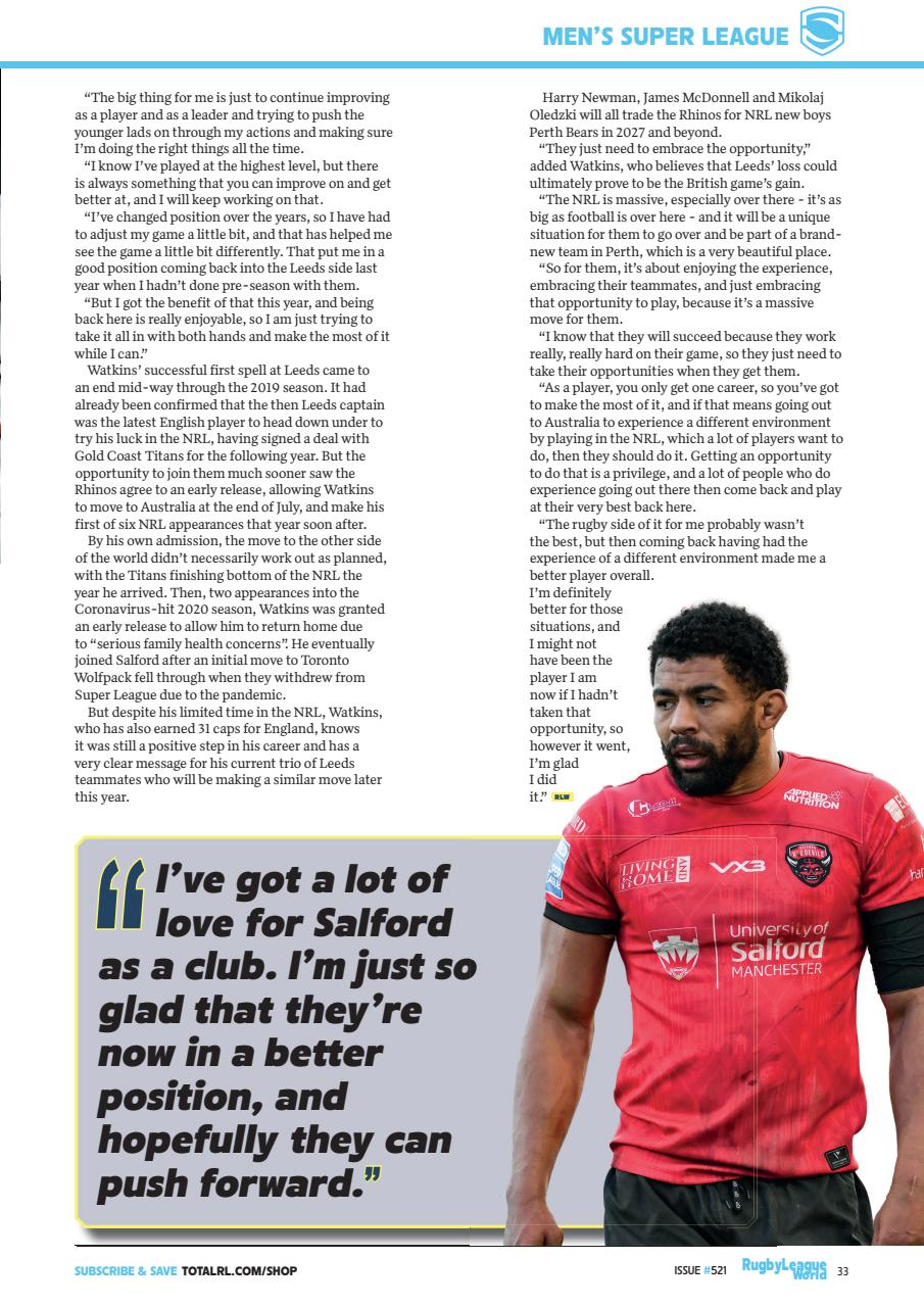 Rugby League World Preview Pages