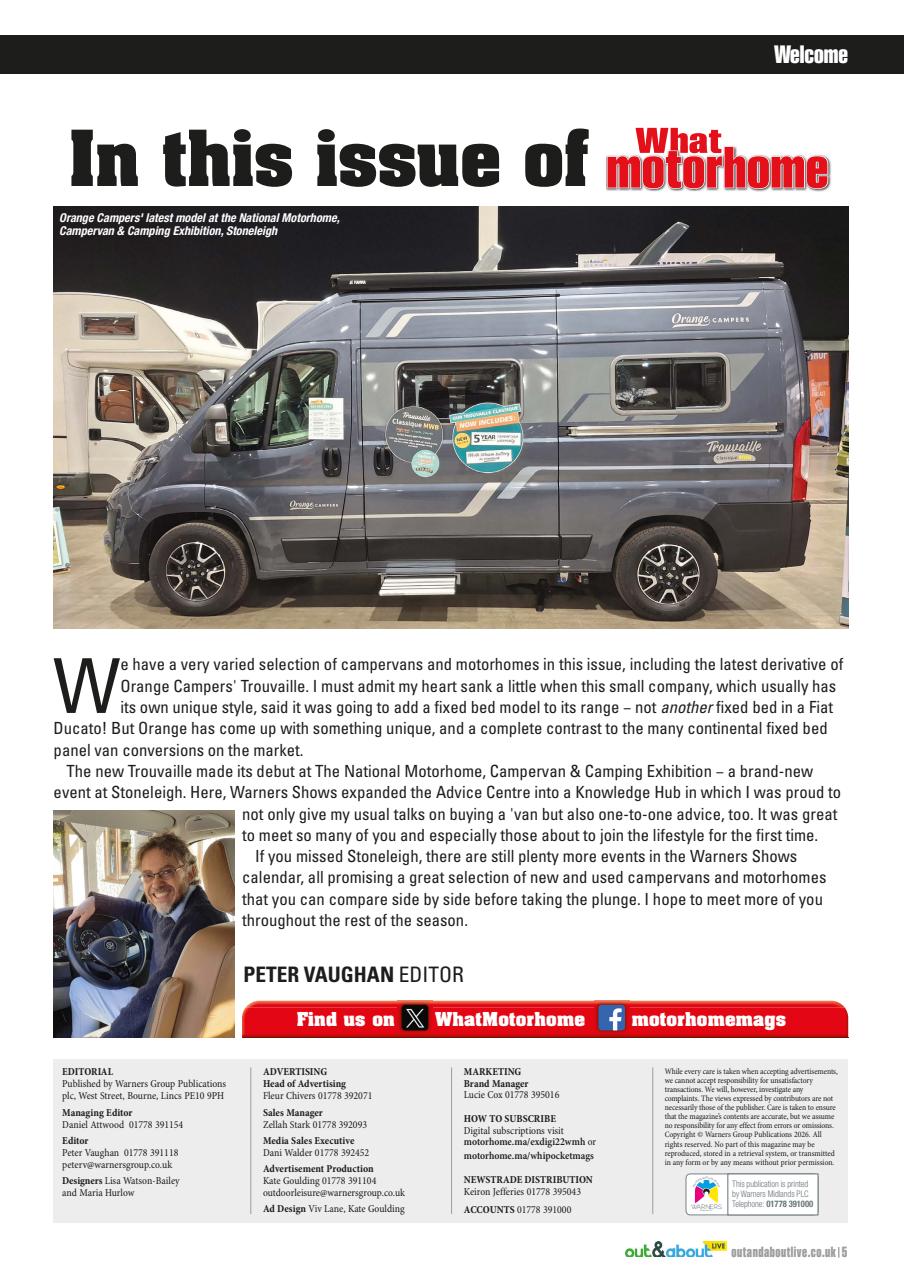 What Motorhome magazine Preview Pages