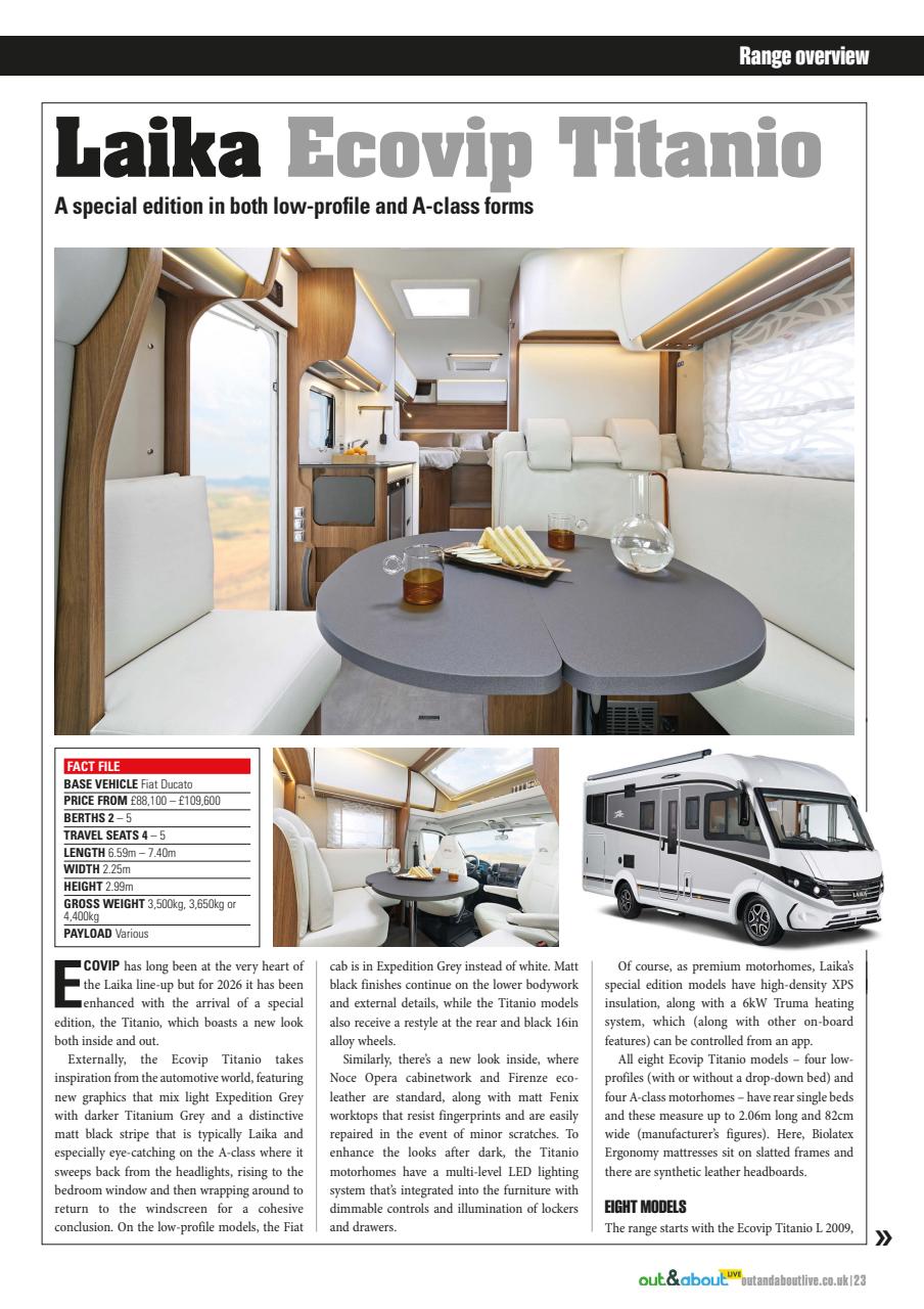 What Motorhome magazine Preview Pages