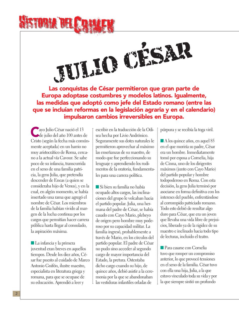 Historia del Crimen  Preview Pages