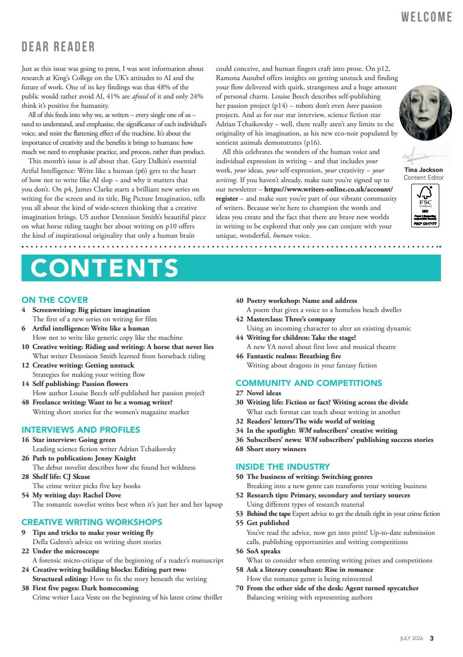 Writing Magazine Preview Pages