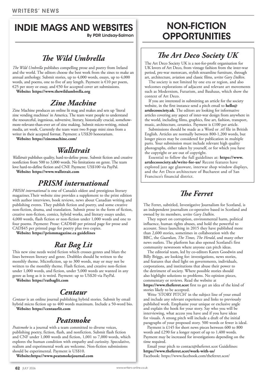 Writing Magazine Preview Pages
